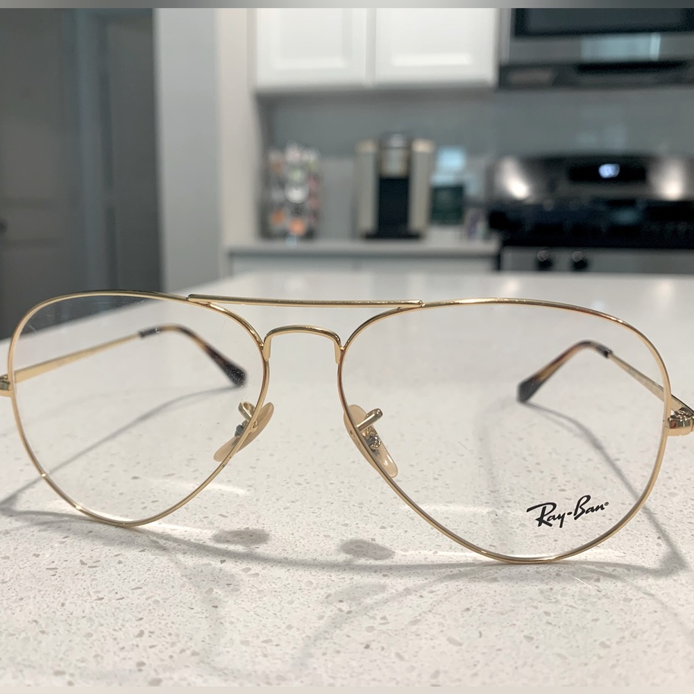 Brand new, never used. Ray-Ban aviator style eyeglasses